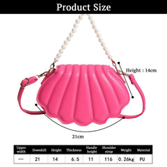 SYGA Women's Casual Crossbody Purse, Small Size With Zipper Closure Shell Bag (Rose Red)