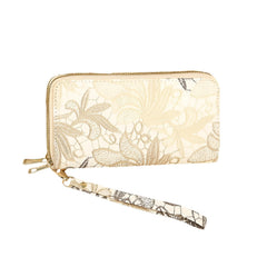 SYGA Women's Zip-Around Wallet with Flower Pattern, Card and Coin Holder