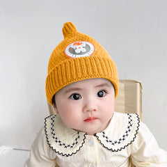 SYGA Baby Winter hat Baby Woolen Knitted Unisex Hat -Yellow (6-18 Month)