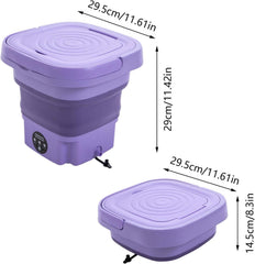 Portable Mini Washing Machine 9L – Upgraded Foldable Electric Washer with Spin Dryer, 3 Wash Modes, Large Capacity Compact Deep Cleaning Washer for Baby Clothes, Underwear, Travel & Home Use