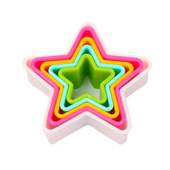SYGA Pentagonal Star Shape Cookie Cutter Set 5 Pieces Set Mold for Biscuit Sandwich Cut