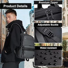 Arctic Hunter Compact Backpack for Men Women 21L One-Day-Capacity Slim 15.6" Laptop Bag Sleek Lightweight Water-resistant Small Laptop Backpack for Casual College Daypack