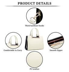 SYGA Women's Bag Simple Handheld Leather Shoulder Handbag(BEIGE)