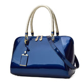 SYGA Gloosy versatile patent leather women's bags, texture and personality, portable Handbag, crossbody bag(ROYAL BLUE)