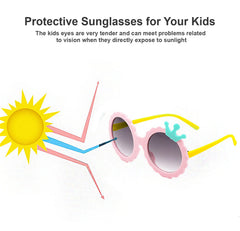 SYGA Kids Goggles, Modern Stylish Eyewears for Boy's and Girls, Crown Style - Beige- Pack of 1