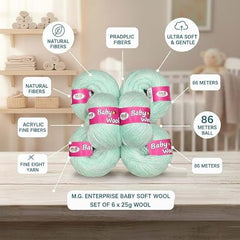 M.G ENTERPRISE MG Baby MelonKnitting Wool 200 Wool Thread for Crochet & DIY Craft Projects