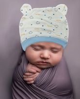 SYGA Newborn Cotton Baby Cap Soft Bear Elephant Comfort Baby Toddler Print Infant Hat for 0-6 Months 15 X 13 CM (Style 3)