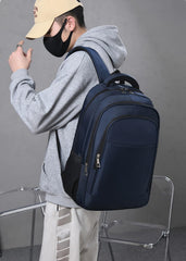 SYGA Backpack for Men & Women Oxford Cloth School Student Travel Bag(Black)