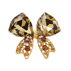 SYGA Brooch FULLTIE Pin Fashion Crystal Rhinestone Jewellery Pin Vintage Accessories Decoration Clothing Bouquet Brooches for Bridal Women Girl (GOLDEN)