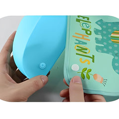 SYGA 1 Piece Elephant Pattern Waterproof Plastic Roll up Washable Crumb Catcher Baby Feeding Eating Bib For 6 Months to 2 Years Unisex Baby (Multicolor)