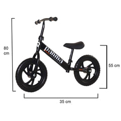 SYGA New 12" Balance Bike Classic Kids No-Pedal Learn to Ride Pre Bike Adjustable Seat_Black