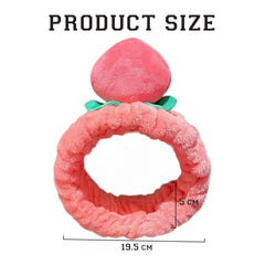 MOMISY Spa Headband for Women, Washable Facial Band, Elastic Hair Band, Makeup Wrap (StrawberryWatermelon, Free)