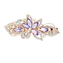 SYGA Women Rhinestone Hair Buckle Flexible Clip Hair Pin Adult Head Top Buckle Hair Accessories For Women, Girls - HJ0305 White