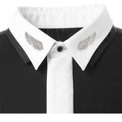 SYGA Fashion Shirt Collar Buckle Brooch High-end Punk Wing Collar Pin Retro Jewelry Clothes Accessories - Gold