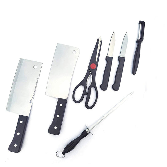 SYGA 7 Piece Kitchen Knife Set and Vegetable Peeler Set
