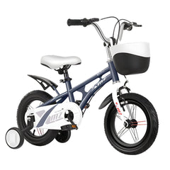 SYGA Bicycles for Kids 3-6 Years Children's Basket Bicycle Magnesium Alloy (14 INCH, Blue-White)
