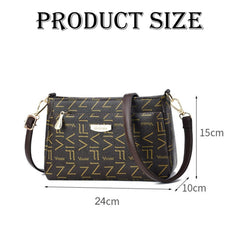 MOMISY Sling Bag with Long Strap for Women Shoulder Zipper Closure Handbags Multipurpose Crossbody ladies Daily (Brown Character)
