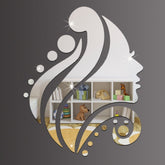Syga Beautiful Girl Head Removable DIY Acrylic 3D Mirror Wall Decal Wall Sticker