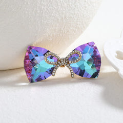 SYGA Brooch HALF-TIE Pin Fashion Crystal Rhinestone Jewellery Pin Vintage Accessories Decoration Clothing Bouquet Brooches for Bridal Women Girl (PURPLE)