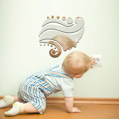 Syga Beautiful Girl Head Removable DIY Acrylic 3D Mirror Wall Decal Wall Sticker