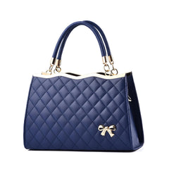 SYGA Women's Handbag with Bow Detail Elegant Shoulder Bag with Zipper Closure & Multiple Pockets