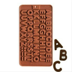 SYGA Silicone Alphabets Shape Chocolate Jelly Candy Mold, Cake Baking Mold, Bakeware Mould, Brown