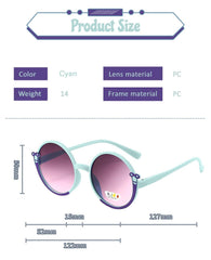 SYGA Children's Goggles, Funny Round Frame Knockwell Sunglasses with Anti-UV Protection Lens for Boy's and Girls, Suitable for Age 3 to 8 Years - Black
