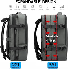 Red Lemon Titan Ultrafit Plus Bange Series 15.6-inch Laptop Bags Backpacks for Men and Women 45L Outdoor and Camping 3in1 Office Bags,Travelling,Backpack (With Bottle Holder), Black