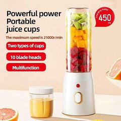 Juicer for Home ^ Lacossi Juicer Mixer Grinder with 1500mAh Battery, 6 Blades 3Gears Fast Blending, 2-Jar Capacity (400ml*2) | 40 Watts Bullet Rechargeable Portable Personal Juicer