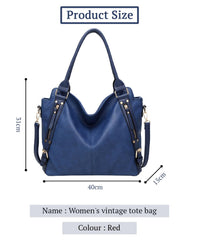 SYGA Women's Tote Bag, Large Capacity, Crossbody or Shoulder Style(Blue)