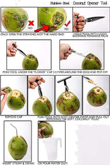 MOMISY Stainless Steel Coconut Opener Tool/Knife, Coconut Water Opener Driller Machine Driller Machine Nariyal Pani Opener Kitchen Acccessoires Tools