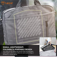 Tukzer Foldable Laptop & Tablet Stand Riser for Laptop/MacBook/Notebook Up to 15.6-Inches, with Multi-Angle Adjustment, Lightweight & Ergonomically Designed (Black)