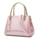 SYGA Women's Glossy Patent Leather Handbag Large Capacity Bag Suitable Gift for a festival,occasion,Birthday(PINK)