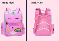 SYGA Kids, Lightweight Schoolbag, Breathable, waterproof, Cute Unicorn Design Backpack for Primary School Student (Pink)