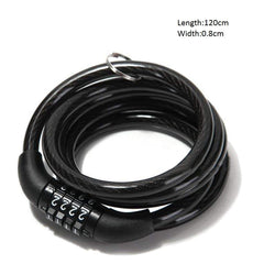 SYGA Small Motorcycle Lock Combination Anti-Thief Security Cable Bike 4 Digit Bicycle Lock