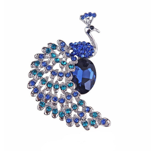 SYGA Brooch Pin Fashion Crystal Rhinestone Jewellery Pin Vintage Clothing Accessories Decoration Retro Crystal Peacock Brooches For Men's & Women- S236