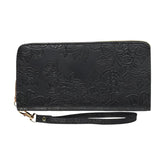 SYGA Women's PVC Material , Zip-Around Wallet with Flower Pattern, Card and Coin Holder