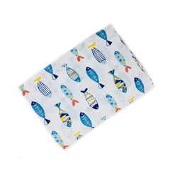 SYGA 1 Piece Organic Cotton Baby Muslin Swaddle_Fish Design