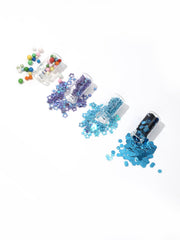 SYGA Acrylic 3D Glitter Powder Manicure Set of Nail Stickers, Nail Art Tool for Nail Decoration (Multicolour) - Set of 48 Bottles
