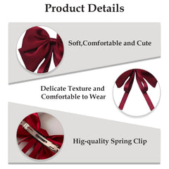 MOMISY Bow Shaped Hair Clip, Hair Accessories for Women and Girls (ButterflyMaroon, Free)