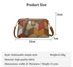 SYGA Women's Bohemian Crossbody Bag Niche Ethnic Design Women's Bag Shoulder Bag Crossbody Coin Mobile Phone Bag(Gray Brown)