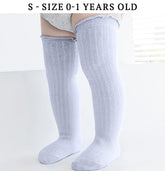 SYGA Baby Socks Soft & Cozy Cotton Blend Socks for Infants and Toddlers Size-S Suitable For 0-1 Years old(Light Blue)