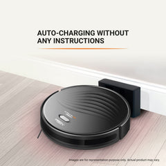 Eureka Forbes Robo Vac N Mop X3 2 in 1 Robotic Vacuum Cleaner with App Control, 2700 Pa Suction Power, Gyroscope Navigation, Wet & Dry Cleaning (Black)