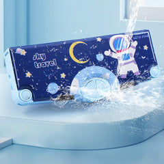 SYGA Children's Compass with Astronaut Design Pencil Box for Boys and Girls, Primary School Students, Multi-Functional (Blue)