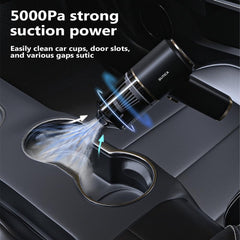 SYGA Handheld Wireless Car Vacuum Cleaner Four-in-One Vacuum Blower Vacuum Rechargeable Swimming Ring Car Home Dual-Purpose Dust Collector(Matte Black)
