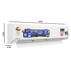Panasonic 1.5 Ton 3 Star Hot & Cold Wi-Fi Inverter Smart Split AC(-7~55 Deg. C Operation, Copper Condenser, 7in1 Convertible, True AI, 4-Way Swing, PM 0.1 Filter, CS/CU-EZ18BKYXFM, 2025 Model,White)