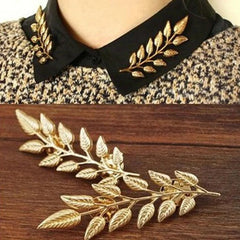 SYGA Leaf Brooch For Men And Women Brooch Pin For Shirts, Sweaters, Collar Pins, Collar Buttons(Gold)