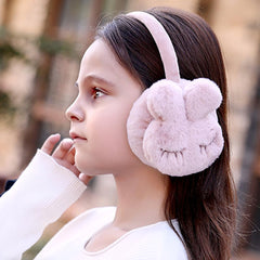 SYGA Children's Cute Grey Rabbit Style Winter Cold Protection Soft Earmuffs Suitable For 10 Years Above