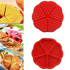 Syga Heart-Shaped Silicone Waffle Mold Cake Cookie Muffin Chocolate Bakeware Baking Tool, Orange