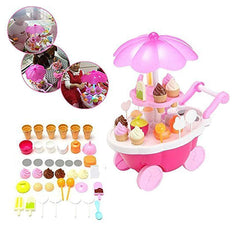 SYGA Ice Cream Play Cart Kitchen Set Toy with Lights and Music, Small